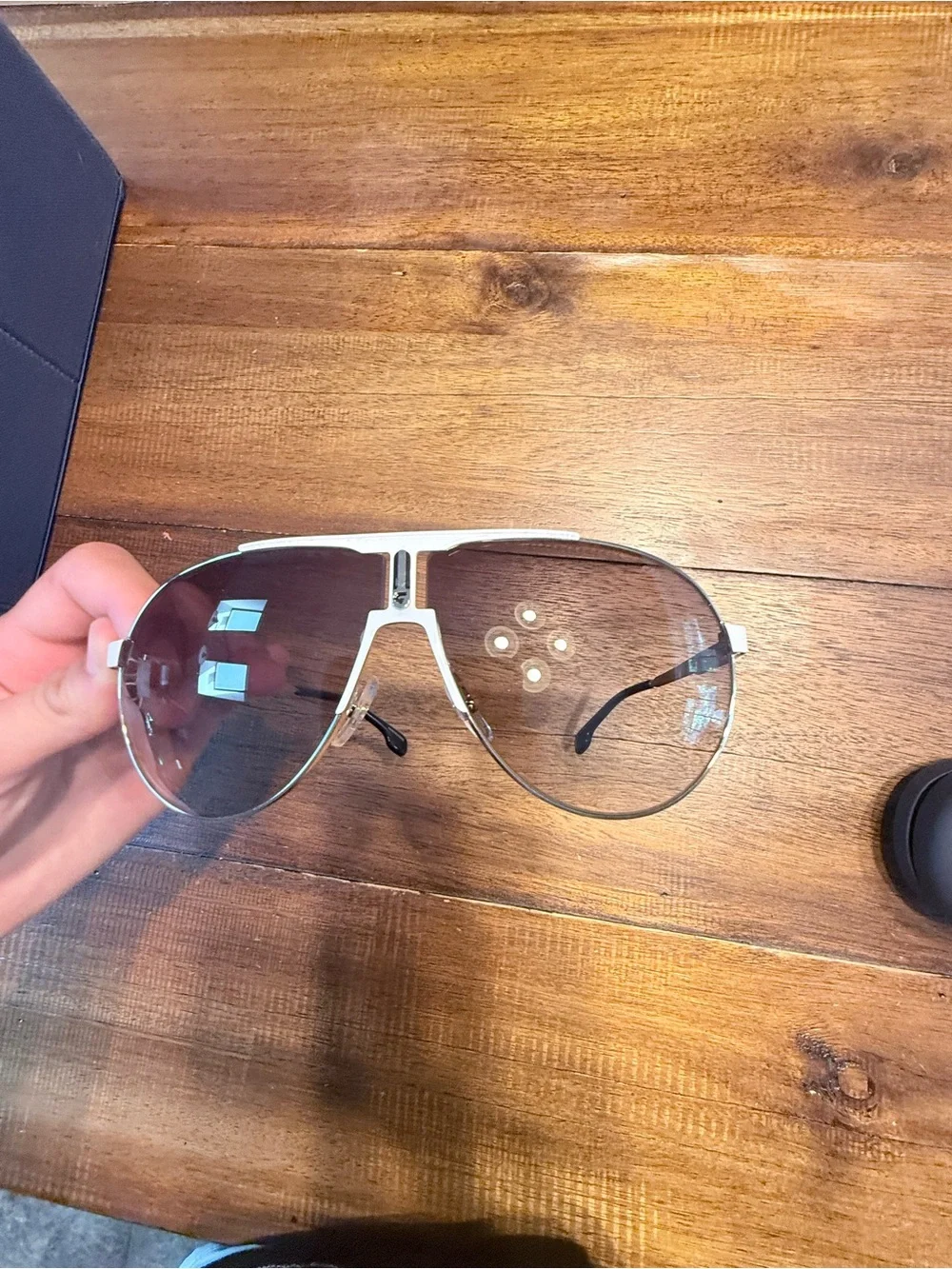 Carrera Silver Frame Sunglasses with Brown Gradient Lenses